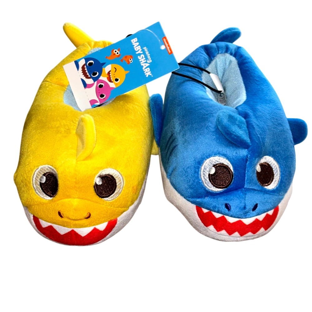 Nickelodeon Pinkfong Baby Shark Toddler Boys Slippers 7-8 Multicolor Slip On‎